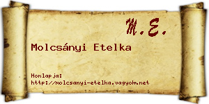 Molcsányi Etelka névjegykártya